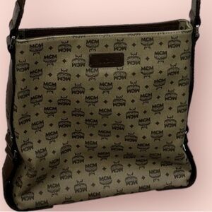 MCM Coated Canvas Brown Messenger Bag